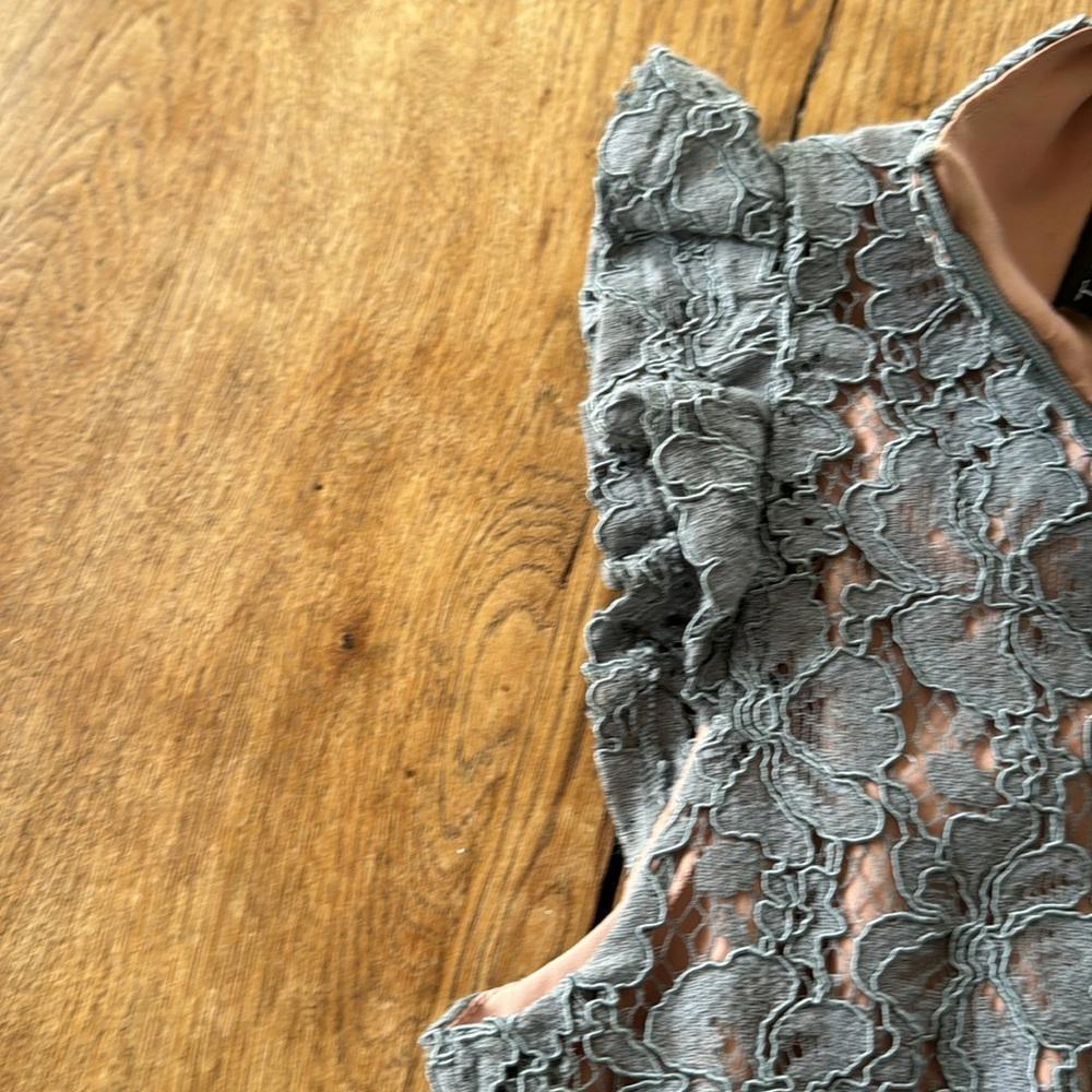 TAHARI HIGH NECK LACE PENCIL DRESS - Picture 9 of 9